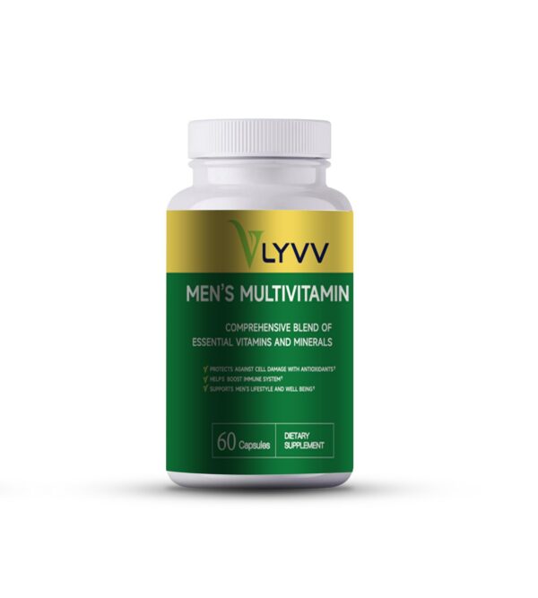 Lyvv multivitamínico para hombre botella frontal