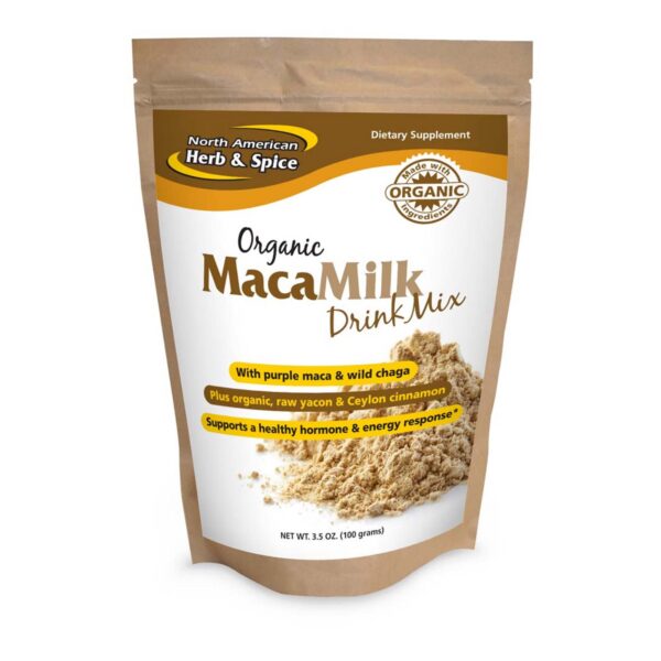 MacaMilk mezcla bebida maca morada chaga saludable 30 porciones