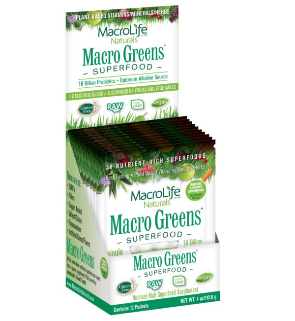 Macro Greens Powder 38 Superfoods frasco