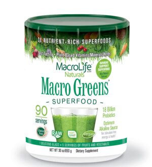 MacroLife Naturals Macro Greens polvo de superalimentos y probióticos