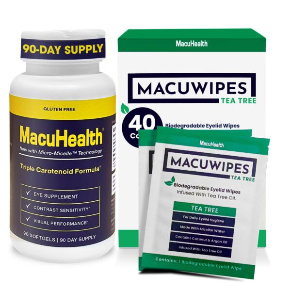 MacuHealth botella frontal con cápsulas