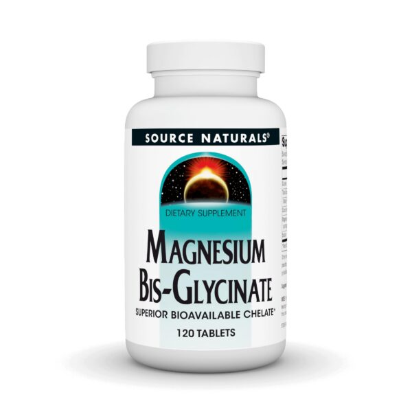 Frasco de Magnesio Bis-Glicinato Source Naturals