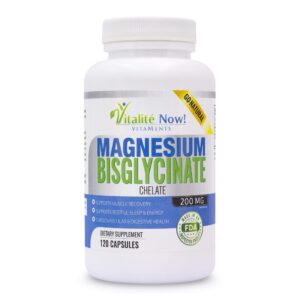 Version 1.0.0 Magnesio bisglicinato 200 mg 120 cápsulas alta absorción