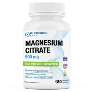 Etiqueta frontal Magnesio Citrato 500 mg