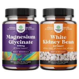 Glicinato de magnesio y frijol blanco, cápsulas