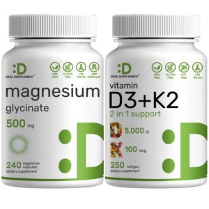 Magnesio glicinato 500 mg cápsulas veggie de frente