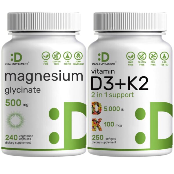 Version 1.0.0 Magnesio glicinato 500 mg cápsulas veggie de frente