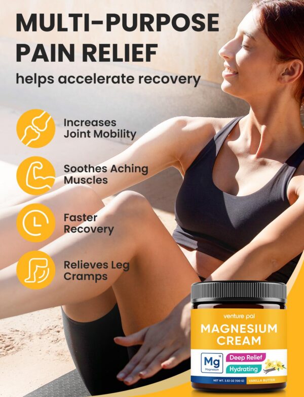 Aplicación suave de loción de magnesio