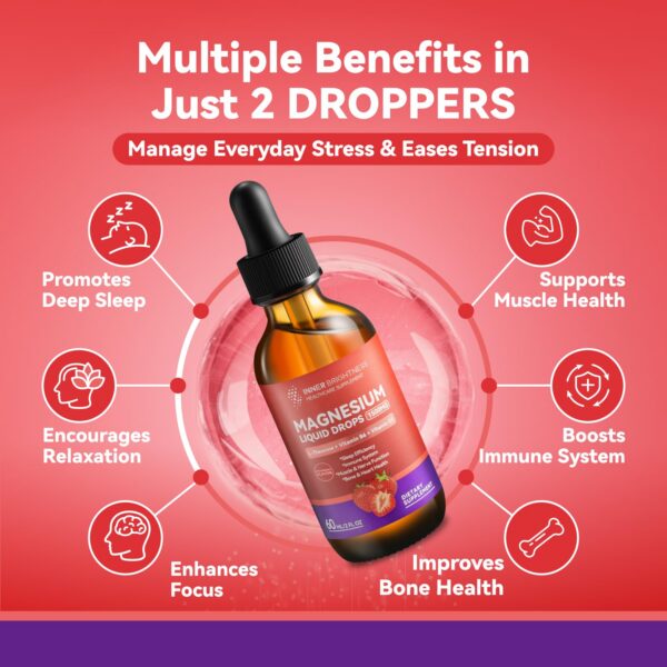 Etiqueta frontal de magnesio glicinato líquido