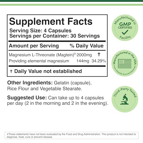 Etiqueta de Magtein Magnesium L-Threonate