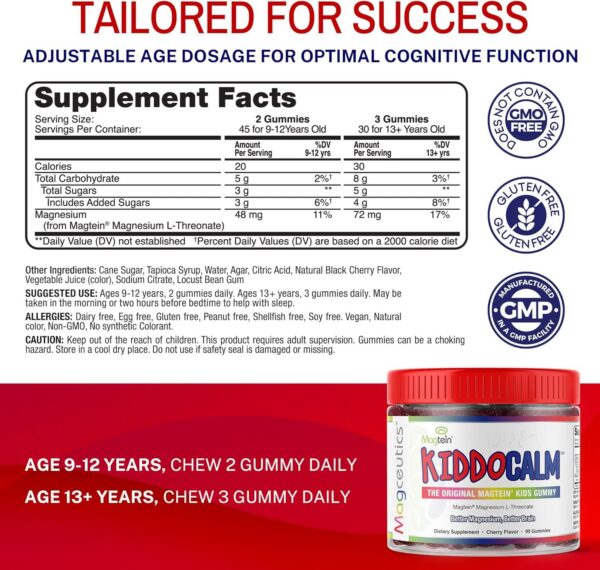 Gomitas KiddoCalm y cápsulas en frasco