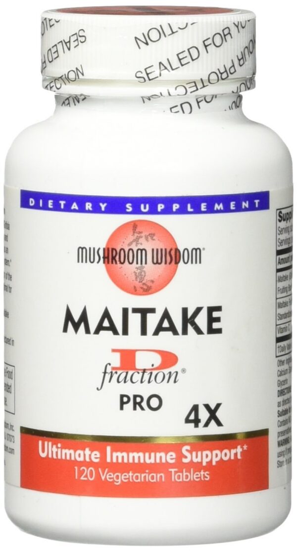 Version 1.0.0 Maitake D-Fraction Pro 120 tabletas suplemento de hongo maitake