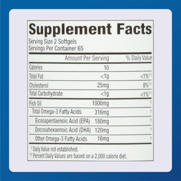 Presentación de 130 cápsulas Major en pack