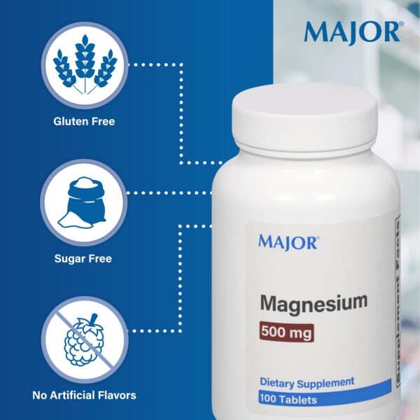 Tabla de magnesio MAJOR etiqueta nutricional