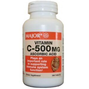 Major vitamina C 500 mg envase frontal 300 tabletas
