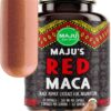 Frasco de cápsulas Maju Superfoods Maca Roja Orgánica 120 unidades