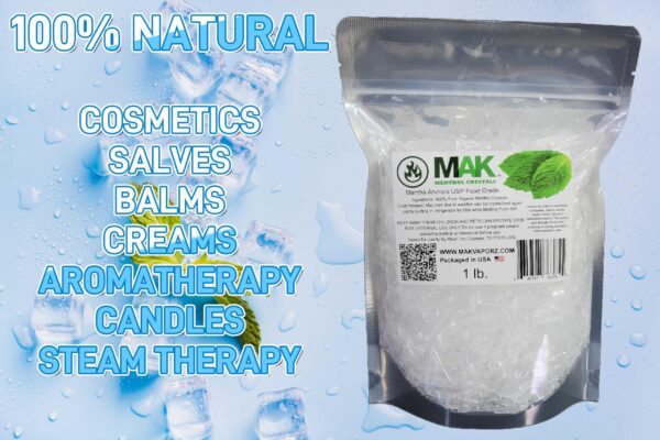 Bolsa resellable de cristales de mentol