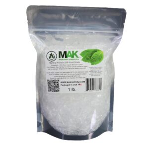 Frente de etiqueta Cristales de mentol MAK 1lb