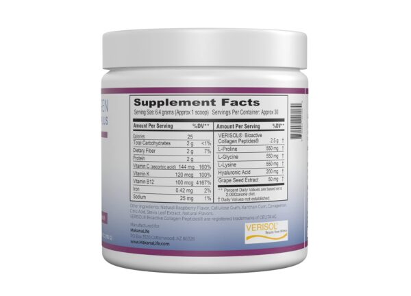 Makana Collagen Peptides Plus etiqueta – detalle