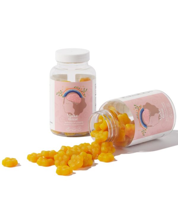 Envase y gomitas Rhodiola MAKE TIME