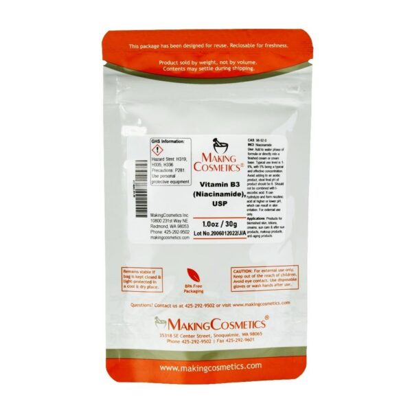 Version 1.0.0 MakingCosmetics polvo vitamina B3 niacinamida 30 gramos