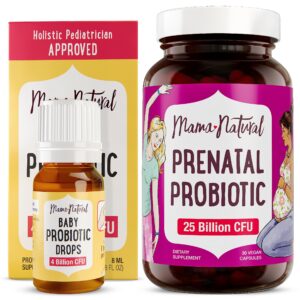 Paquete Mama Natural gotas probióticas para mamá y bebé