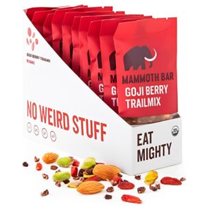 Version 1.0.0 Barra de snack orgánica Mammoth Bar Goji Berry, frontal