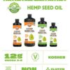 Version 1.0.0 Hemp seed oil bottle on kitchen counter