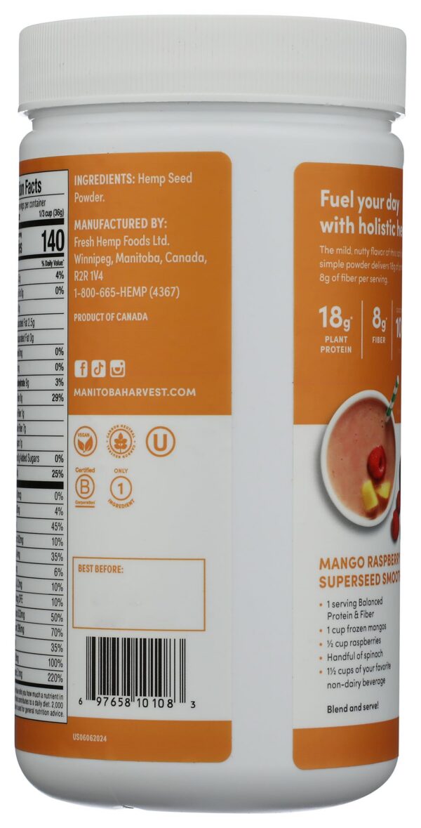 Version 1.0.0 Etiqueta nutricional Hemp Yeah! balance