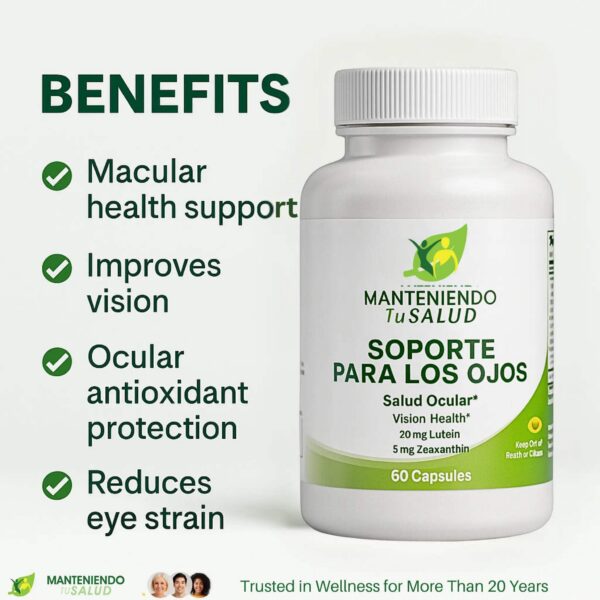 Etiqueta y luteína en empaque