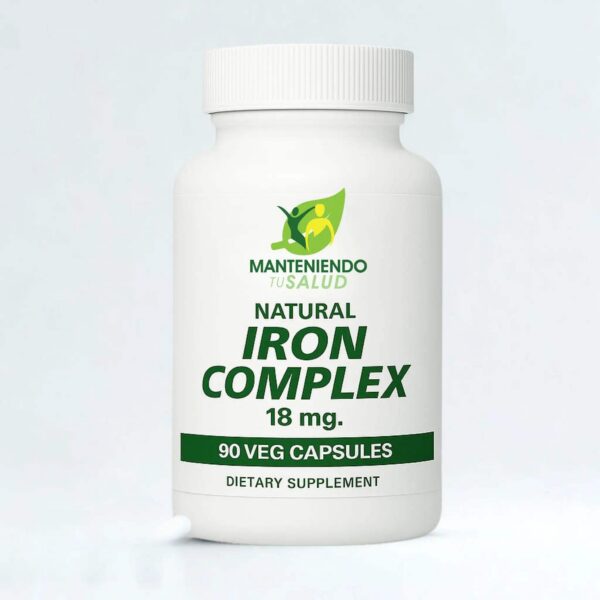 Version 1.0.0 Manteniendo Tu Salud Iron Complex etiqueta frontal