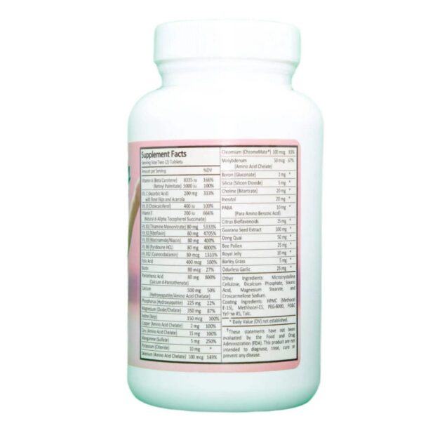 Version 1.0.0 Etiqueta frontal del multivitamínico Manteniendo Tu Salud