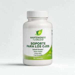 Manteniendo Tu Salud soporte para ojos etiqueta frontal