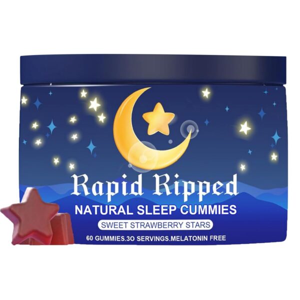 Frasco de gomitas naturales para dormir con melatonina