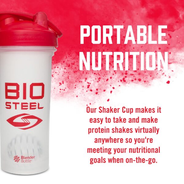 Marcas de medición en el vaso BIOSTEEL