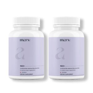 Version 1.0.0 Mars NAD+ NR B3 cápsulas frasco y etiqueta