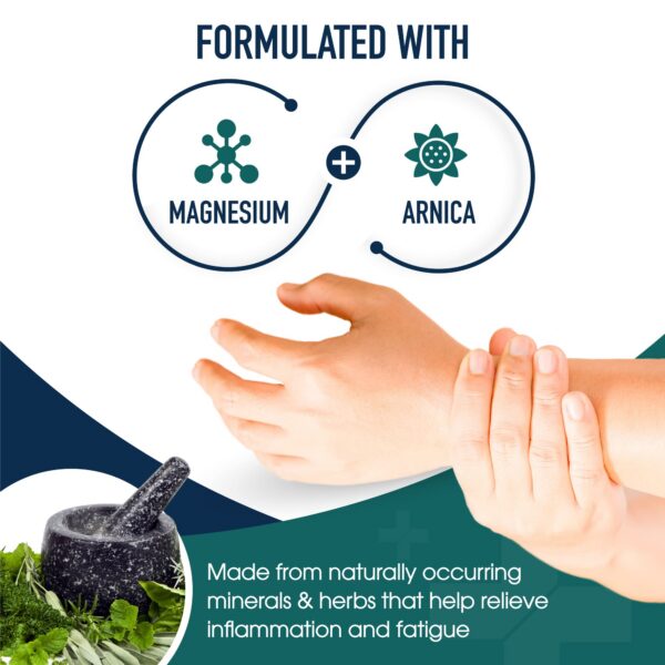 Etiqueta del spray MG+ de magnesio