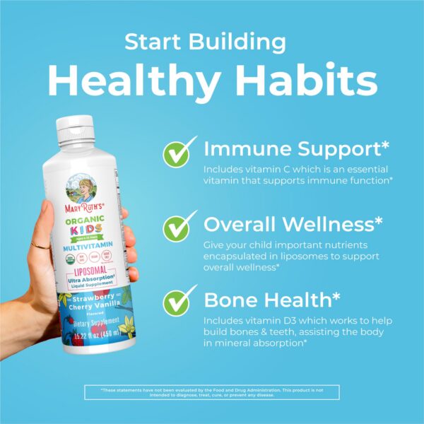 Etiqueta MaryRuth Liposomal Multivitamin para niños