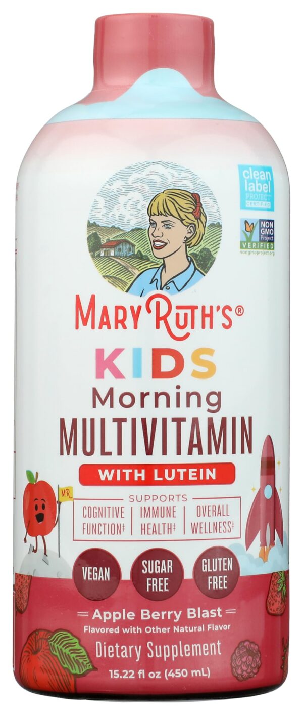Version 1.0.0 MaryRuth Kids Morning Multivitamin botella frontal