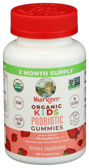 Etiqueta frontal de gomitas probióticas para niños