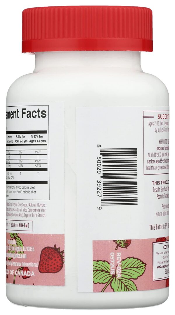 Etiqueta del producto sabor fresa