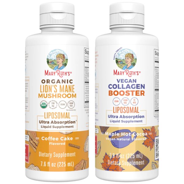 MaryRuth Organics Liposomal Melena de León y Booster de Colágeno