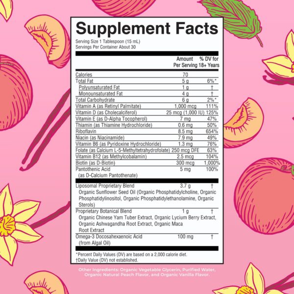 Etiqueta frontal MaryRuth Organics Liposomal Multivitamin