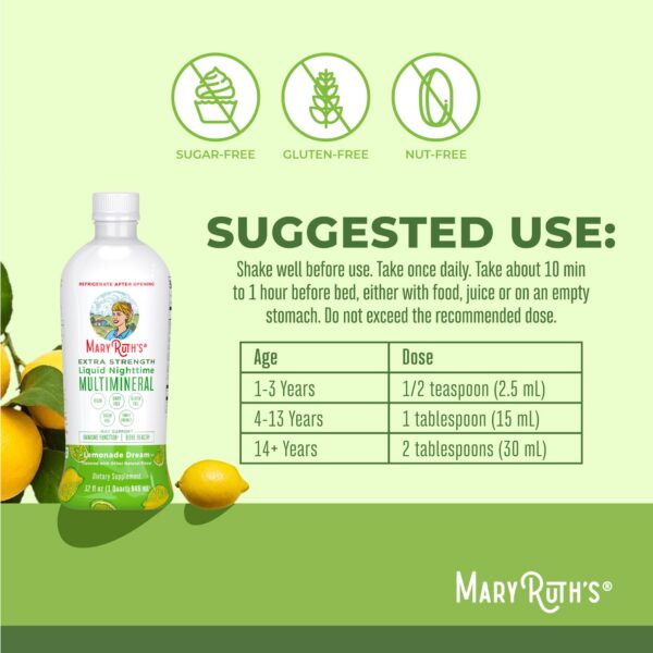 Frasco MaryRuth Organics Multimineral nocturno líquido