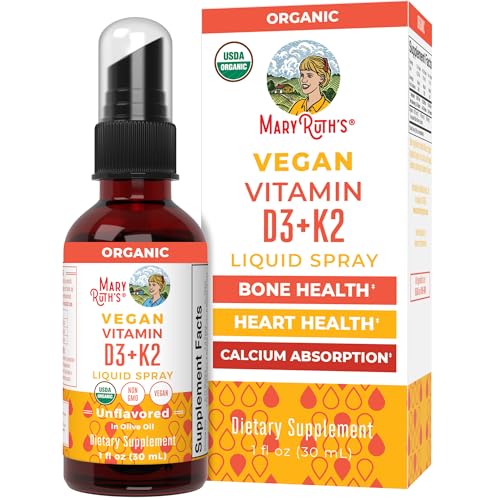 MaryRuth Organics spray vitamina d3 k2 botella