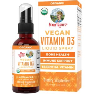 MaryRuth Organics spray de vitamina d3 vegano orgánico 30 dosis