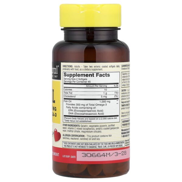 Etiqueta Mason Natural aceite de pescado 1000 mg