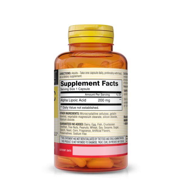 Etiqueta trasera Mason Natural acido alfa lipolico