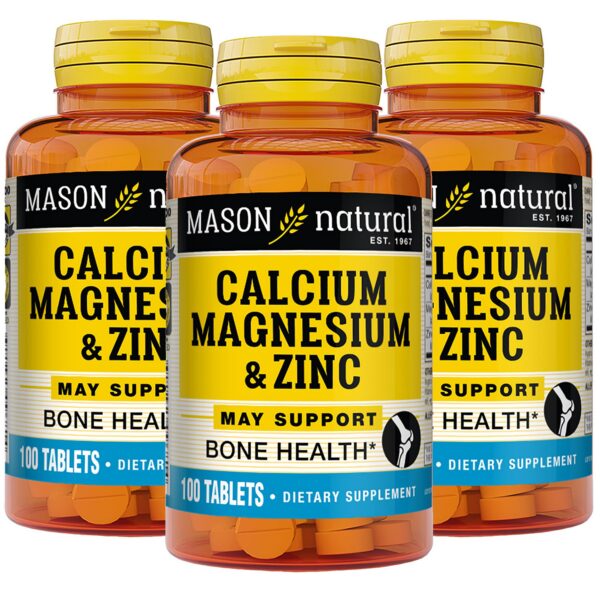 Version 1.0.0 Frente del frasco Mason Natural Calcium Magnesium & Zinc