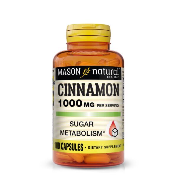 MASON NATURAL canela suplemento dietético cápsulas paquete 3